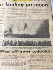 Apollo 11 Launch Newspaper July 16 1969 Minneapolis Star Full Issue Moon picture