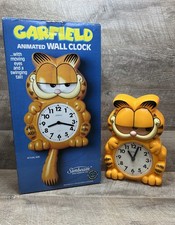 Vintage 1990 Sunbeam Vintage Garfield Wall Clock Quartz w/ Moving Eyes -No Tail picture