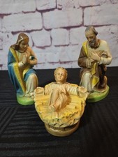 Set of 3 Holy Family Mary, Baby Jesus, and Joseph Chalkware Figures 6