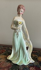 HTF Josef Originals California Elegant Lady in Green Figurine~10” picture
