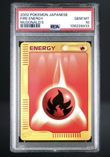 PSA 10 2002 Pokémon Japanese McDonald's Fire Energy 106228433 picture