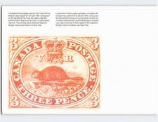 3 Pence Beaver Stamp April 23, 1851 Canada Postage P-214545 picture