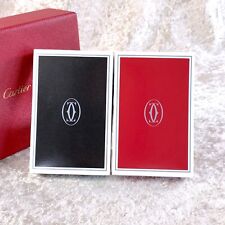Authentic Cartier Playing Cards Black Red 2 Sets Gift From Cartier with Case picture