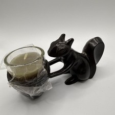Crate & Barrel Cast Metal Squirrel Candle Holder Toothpick Fall Harvest Table picture