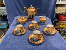 Vintage 1930s chikaramachi Japanese Noritake Thousand Faces 13 piece Tea Set picture