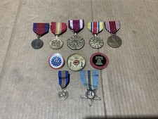 Mixed Army Medal Lot For Commendable Service Medal Benjamin Franklin. B13 picture