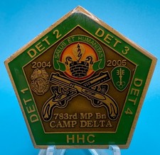 JTF GTMO 783rd MP Battalion 04-05 Camp Delta CDR & CSM Military Challenge Coin picture