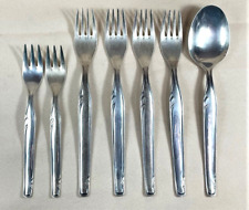 WENZ 100 Silverplate Forks Salad Forks Spoon Germany Set of 7 Silverware Flatwar picture