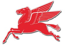 Motor Oil And Gas Large Mobil Pegasus Flying Horse Steel Cut Out  Sign picture