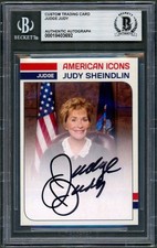 Judge Judy Sheindlin SIGNED American Icons Custom Card Auto Beckett BAS picture