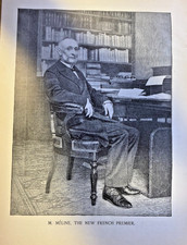 1896 Vintage Magazine Illustration Félix-Jules Méline French Premier picture