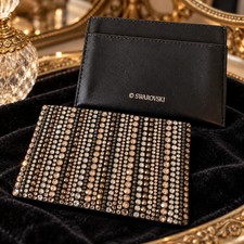 Swarovski Crystal-Embellished Black Card Holder picture