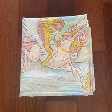 Vintage She-Ra Twin Flat Bed Sheet  Princess of Power 1985 Mattel USA Rare HTF picture