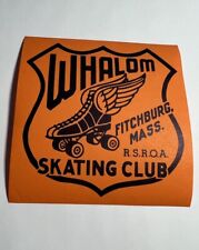 Whalom Club Vintage Roller Skating Rink Sticker Fitchburg MA picture