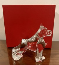 Baccarat Crystal Boxer Dog Figurine Read Description Chipped  picture