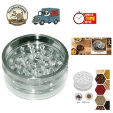 Lightweight 2pc Acrylic Spice Grinder with Sharp Teeth - Kitchen Essential picture