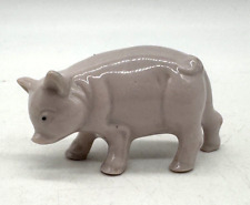 Vintage Miniature Ceramic Pink Pig Piggy Figurine Realistic Pig 2.5”  MCM Japan picture