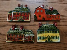 Vintage Mary McCormack Christmas Ornaments 1982 Old Sturbridge Village MA Signed picture