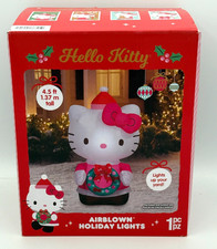 Gemmy Hello Kitty Christmas Airblown Inflatable 4.5 ft Indoor Outdoor 886325 picture