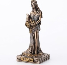 Fortuna Greek Goddess Of Good Fortune Resin Miniature Figurine Collectible picture