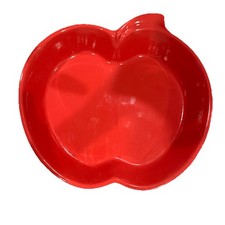 Cerutil Stoneware Apple Bake Dish 1 Qt Portugal Red Baking Cottagecore picture