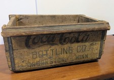 Vintage Coca Cola Coke Heavy Duty  Wooden Crate Crookston Minnesota  picture