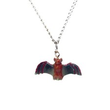 Little Critterz Jewelry - Little Brown Bat Bird - Pendant Porcelain Jewelry picture
