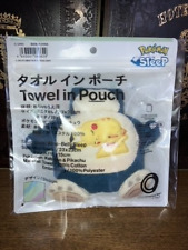 Pokemon Sleep Towel In Pouch Snorlax&Pikachu Family Mart Limited Japan New picture