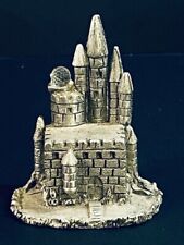 Vintage Spoontiques Pewter Castle Figurine with Crystal - 060324 picture