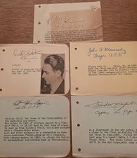 5 Rare Aviation Pioneer Autographs - Waterman, Van Dusen, Macready, Seifert + picture