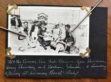 Antique 1919 A Sunday Afternoon at Hermosa Beach CA Houses Cottages Vtg Photo picture