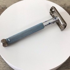 Vintage Lady Gillette Blue Starburst Double Edge Safety Razor ~ No Blades picture