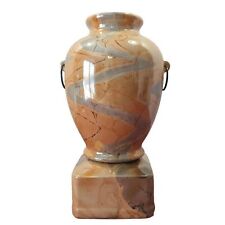 Vtg 1986 Empty Jim Beam Vase Decanter Marble Pattern Decor Secret Compartment picture