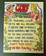 Vintage 1940's Humor Greeting Card - Golf No, 1208 picture