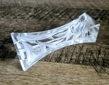 Vintage BACCARAT Crystal Knife Rest Art Deco Era Frosted Lily/Iris Flower Motif picture