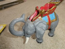 Cute Vintage 1970s Cast Iron Circus Elephant Mechanical Bank picture