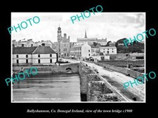 OLD LARGE HISTORIC PHOTO OF BALLYSHANNON IRELAND THE TOWN BRIDGE c1900 picture
