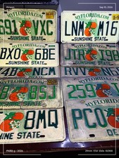 Lot/10 Florida License Plates Sunshine State Obsolete  picture