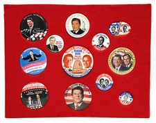VINTAGE 1984 1988 Ronald Reagan + George HW Bush Campaign Button Display of 12 picture
