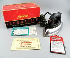 VTG 50's Sunbeam IRONMASTER Model A-9 Dry Iron w/ Original Box & Tags WORKS GUC picture