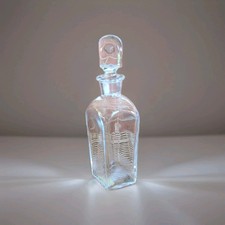 Baccarat Vosges Triangular Crystal Decanter Geometric Stopper Signed Vintage 12” picture