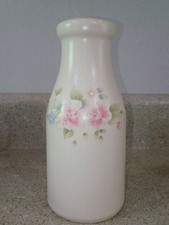 VTG Pfaltzgraff Ceramic Bud Vase Tea Rose Milk Bottle picture