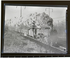 12/24/46 Pennsylvania RR No. 383 K-4 Locomotive Ridley Park PA Photo Negative picture