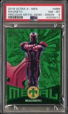2018 Fleer Ultra X-Men Precious Metal Gems Green PMG Magneto #’d/25 PSA 8 Marvel picture