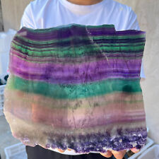 3.6lb Natural beautiful Rainbow Fluorite Crystal Rough stone specimens cure picture