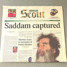 Vintage Dec 18, 2003 Camp Pendleton Scout “Saddam Captured” complete picture