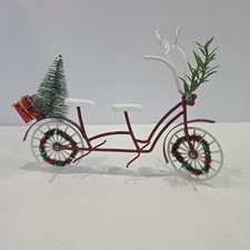 Pier 1 Christmas Tandem Bicycle Metal Photo Card Holder Table Decor Tree Gift picture