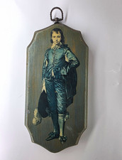​Vintage Blue Boy Thomas Gainsborough Wooden Wall Plaque Decoupage Art 10.5