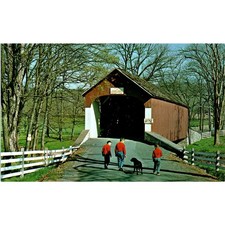 Bucks County Bridge 192 Sleifer's Valley Knecht's Covered Bridge Postcard PB10 picture