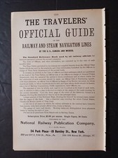 1891 print ad Travelers' official guide of the Railway and Steam Navigation  picture